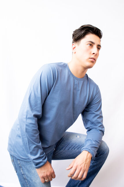 Camiseta Básica Gola Redonda Manga Longa